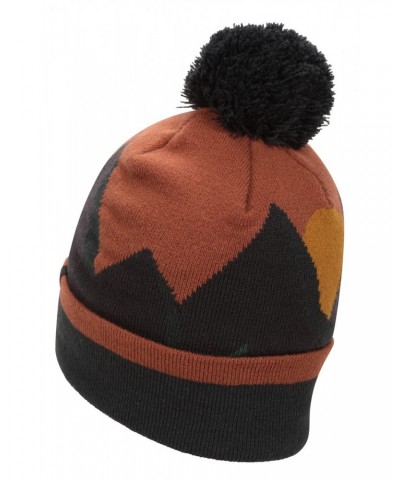 Everett Mountain Mens Recycled Beanie Rust $11.39 Ski