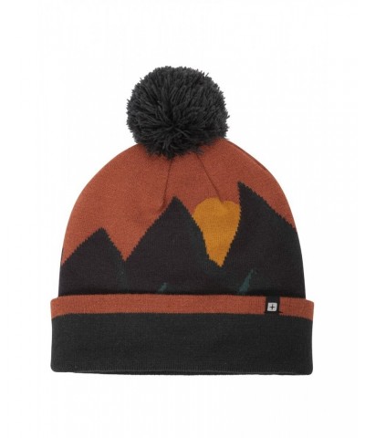 Everett Mountain Mens Recycled Beanie Rust $11.39 Ski