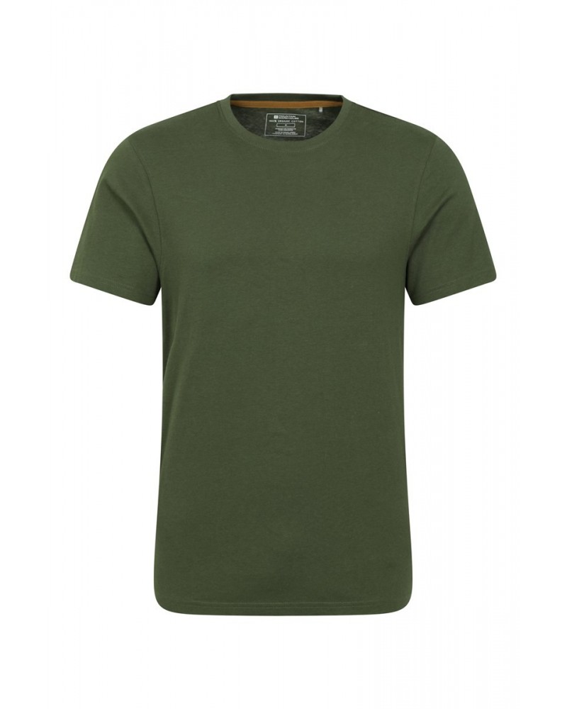 Eden Mens Organic Plain T-Shirt Khaki $10.19 Tops