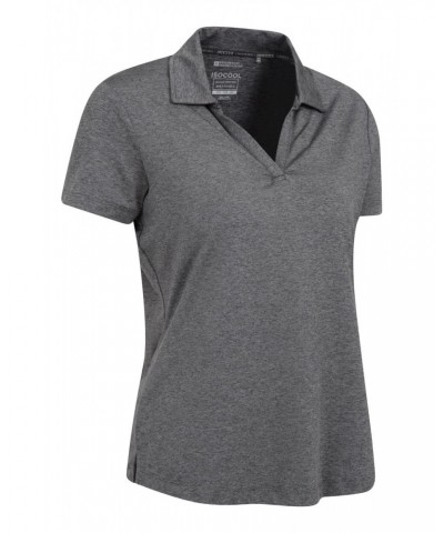 Sporty Womens IscoCool Polo Shirt Charcoal $13.74 Tops