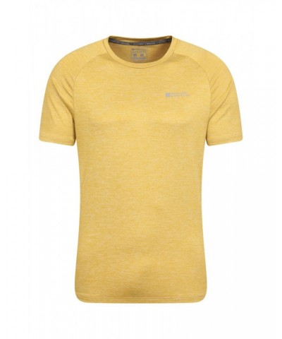 Agra IsoCool Mens Striped Tee Yellow $16.82 Active