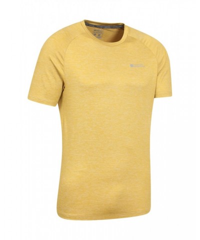 Agra IsoCool Mens Striped Tee Yellow $16.82 Active