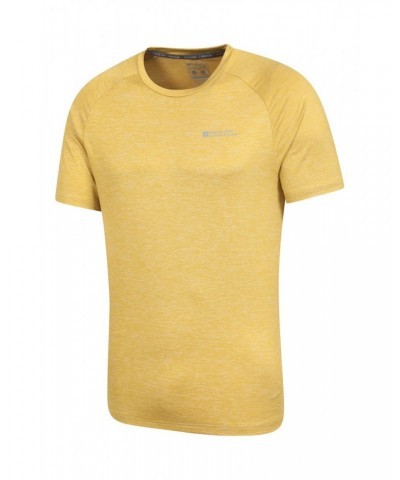 Agra IsoCool Mens Striped Tee Yellow $16.82 Active