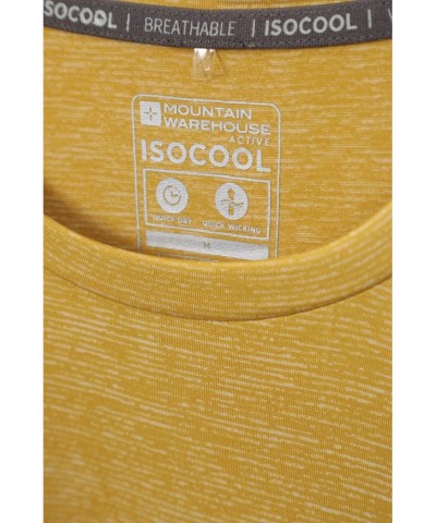 Agra IsoCool Mens Striped Tee Yellow $16.82 Active