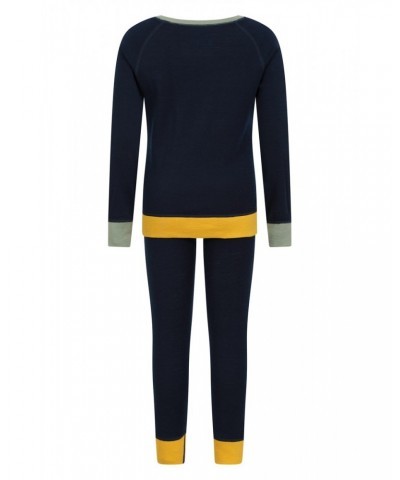 Kids Merino Colour Block Set Navy $25.64 Base Layers