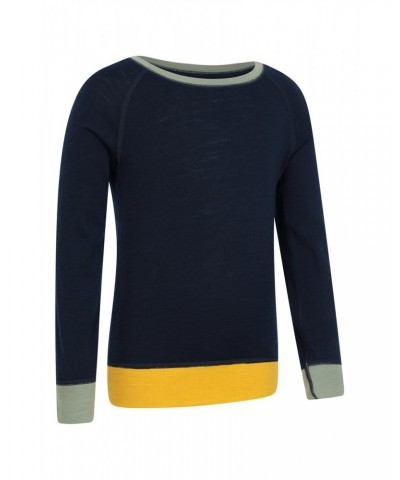 Kids Merino Colour Block Set Navy $25.64 Base Layers