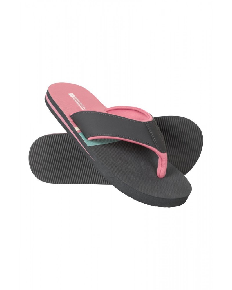 Vacation Recycled Printed Womens Flip-Flops Charcoal $14.30 Footwear