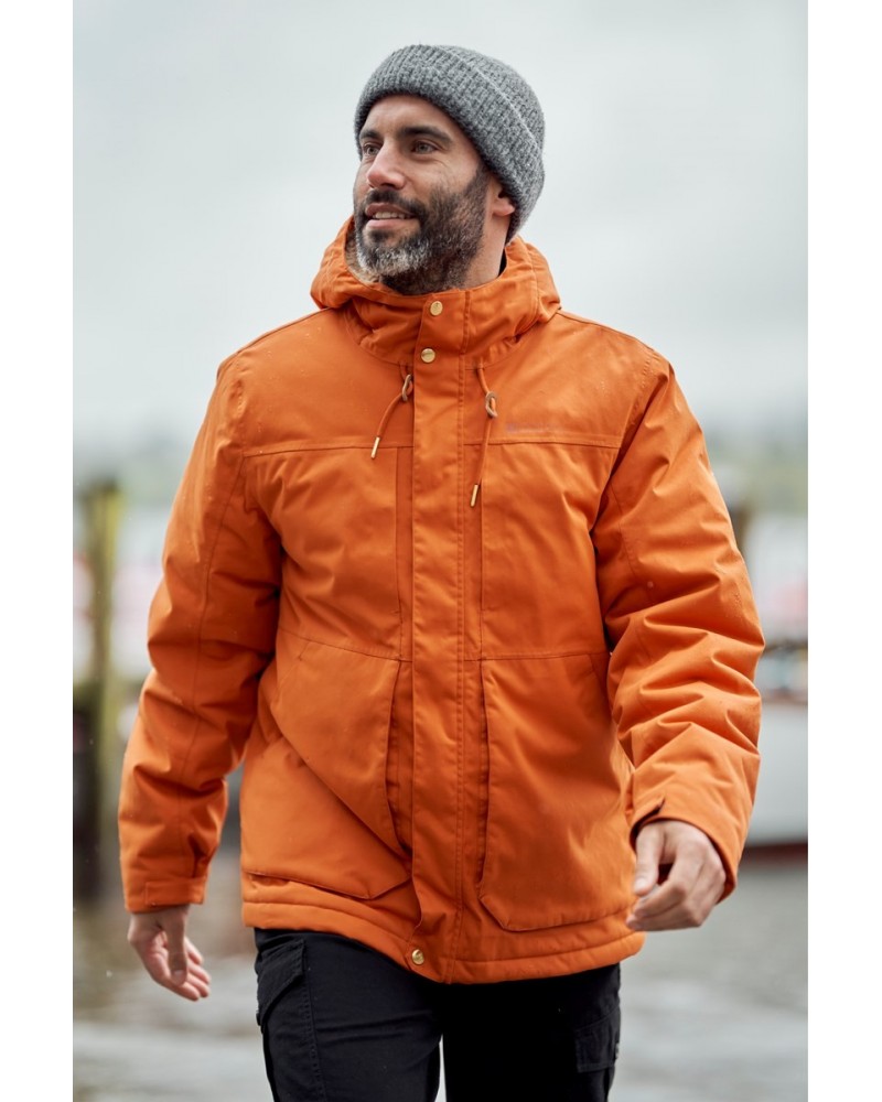 Coastline Mens Sherpa Waterproof Jacket Burnt Orange $46.80 Jackets