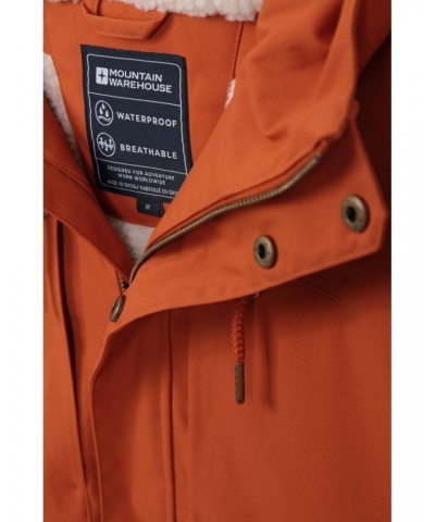 Coastline Mens Sherpa Waterproof Jacket Burnt Orange $46.80 Jackets