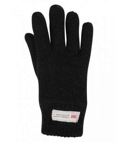 Kids Knitted Thinsulate Thermal Gloves Black $10.99 Accessories