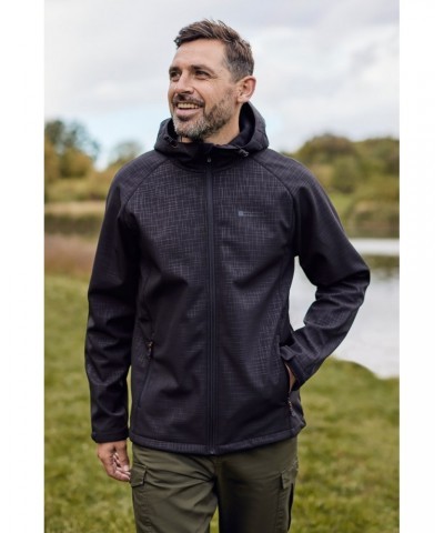 Exodus Printed Mens Showerproof Softshell Charcoal $35.69 Jackets