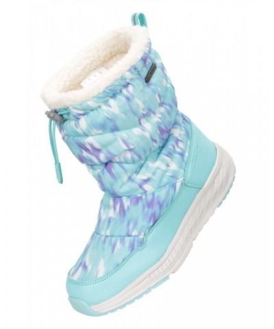 Glide Kids Adaptive Printed Snow Boots Blue $21.60 Footwear