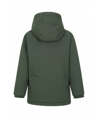 Kids Fleece Lined Waterproof Jacket Khaki $26.95 Jackets