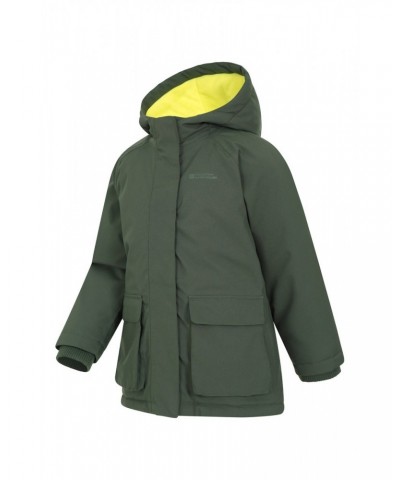 Kids Fleece Lined Waterproof Jacket Khaki $26.95 Jackets