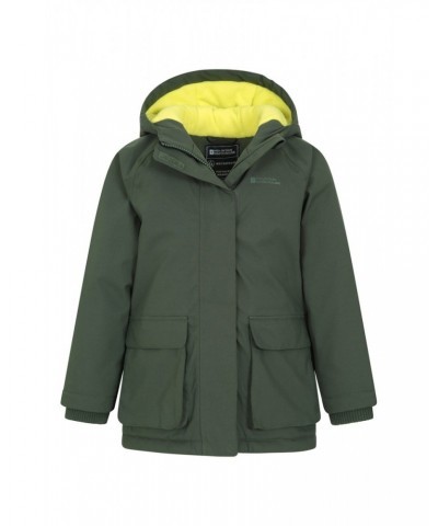 Kids Fleece Lined Waterproof Jacket Khaki $26.95 Jackets