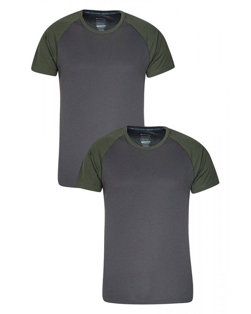 Endurance Mens T-Shirt Multipack Khaki $14.84 Tops