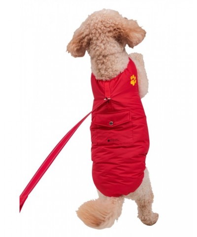 Insulated Water-Resistant Dog Jacket - Medium Red $11.95 Pets