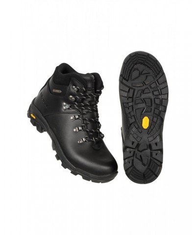 Latitude Extreme Womens Waterproof Leather Hiking Boots Black $42.00 Footwear