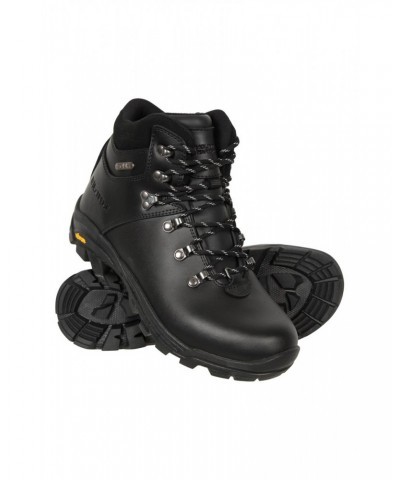 Latitude Extreme Womens Waterproof Leather Hiking Boots Black $42.00 Footwear