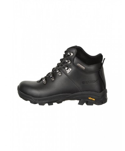 Latitude Extreme Womens Waterproof Leather Hiking Boots Black $42.00 Footwear