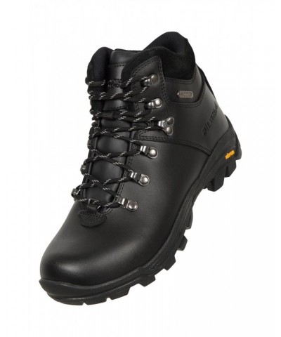 Latitude Extreme Womens Waterproof Leather Hiking Boots Black $42.00 Footwear