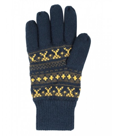 Thinsulate Mens Fairisle Gloves Navy $12.99 Accessories