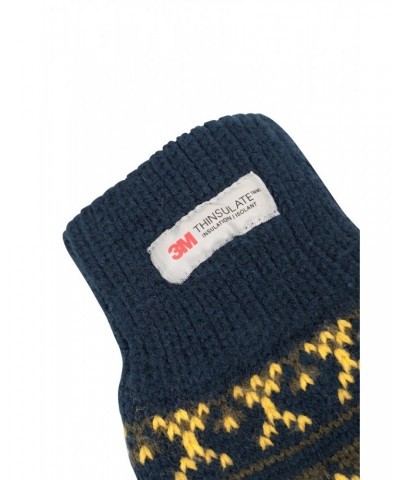 Thinsulate Mens Fairisle Gloves Navy $12.99 Accessories