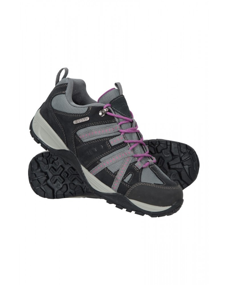 Direction II Womens Wide-Fit Waterproof Hiking Shoes Grey $34.79 Footwear