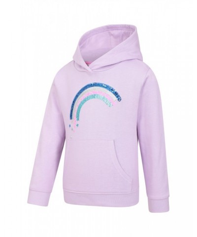 Sequin Rainbow Kids Hoodie Lilac $17.39 Tops