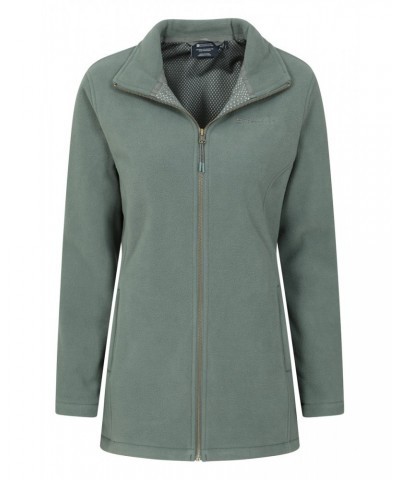 Birch Womens Longline Fleece Jacket Light Khaki $19.20 Fleece