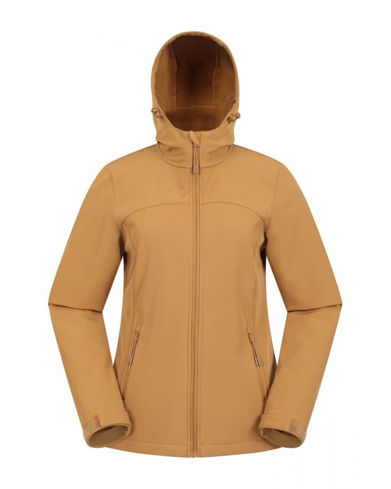 Exodus Womens Water Resistant Softshell Jacket Mustard $41.29 Jackets