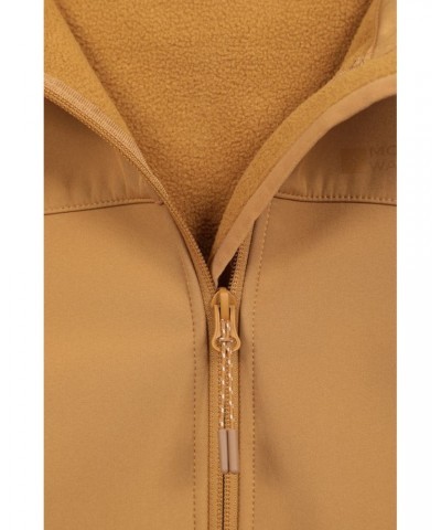 Exodus Womens Water Resistant Softshell Jacket Mustard $41.29 Jackets