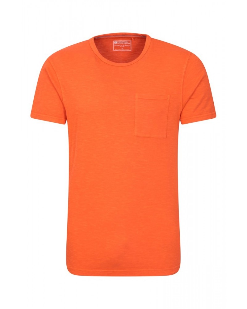 Fescue Mens Pocket T-Shirt Orange $10.99 Tops