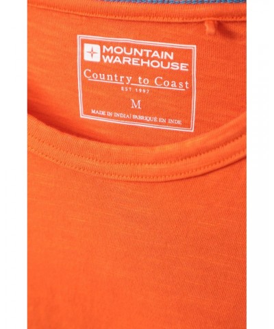 Fescue Mens Pocket T-Shirt Orange $10.99 Tops