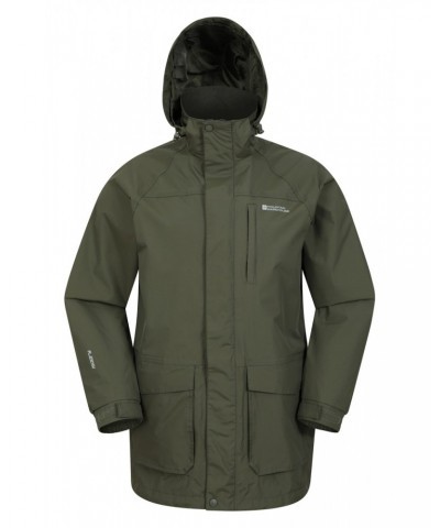 Glacier II Mens Long Waterproof Jacket Dark Khaki $45.89 Jackets