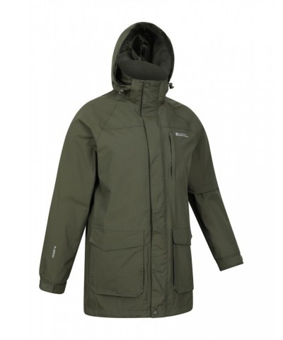 Glacier II Mens Long Waterproof Jacket Dark Khaki $45.89 Jackets