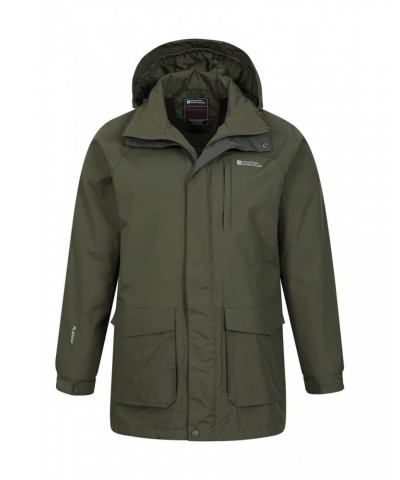 Glacier II Mens Long Waterproof Jacket Dark Khaki $45.89 Jackets