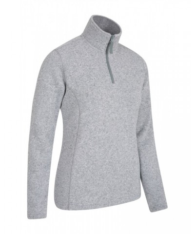 Idris Womens Half Zip Fleece Grey $18.13 Fleece