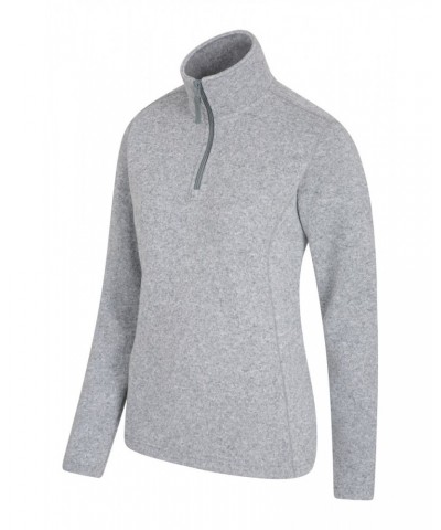 Idris Womens Half Zip Fleece Grey $18.13 Fleece