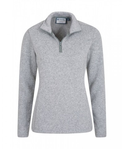 Idris Womens Half Zip Fleece Grey $18.13 Fleece