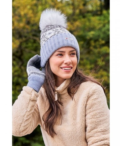 Thinsulate Fairisle Womens Pom Pom Beanie Grey $14.49 Accessories