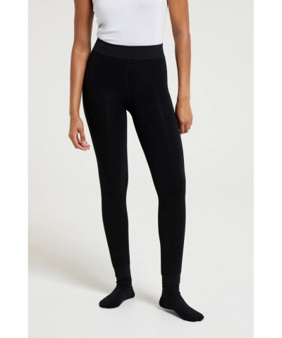 Womens Fluffy Fleece Lined Tights Black $11.72 Active