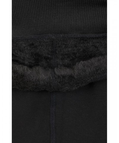 Womens Fluffy Fleece Lined Tights Black $11.72 Active