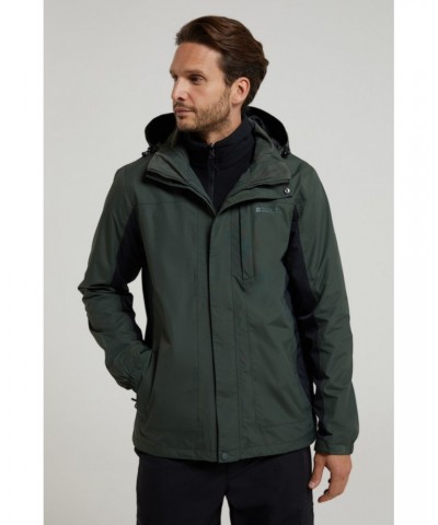 Thunderstorm Mens 3 in 1 Waterproof Jacket Khaki $44.00 Jackets