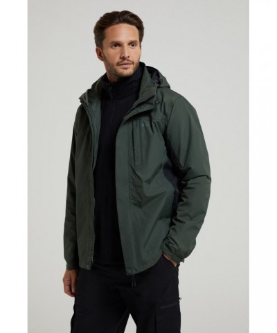 Thunderstorm Mens 3 in 1 Waterproof Jacket Khaki $44.00 Jackets