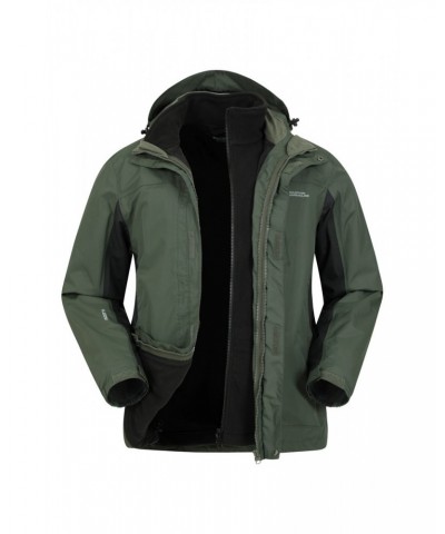 Thunderstorm Mens 3 in 1 Waterproof Jacket Khaki $44.00 Jackets