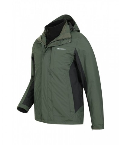 Thunderstorm Mens 3 in 1 Waterproof Jacket Khaki $44.00 Jackets