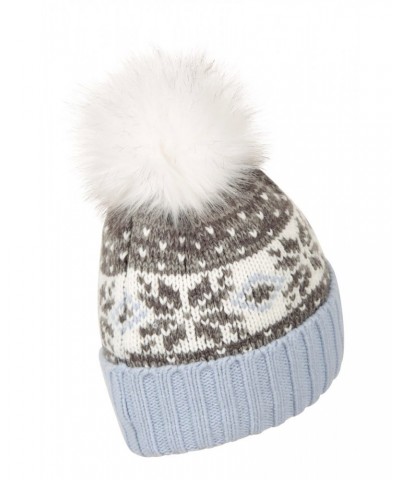 Thinsulate Fairisle Womens Pom Pom Beanie Grey $14.49 Accessories