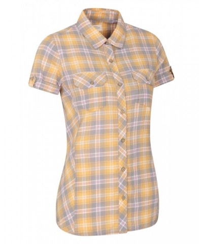 Holiday Womens Cotton Shirt Yellow $15.51 Tops