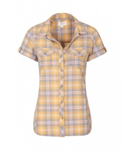 Holiday Womens Cotton Shirt Yellow $15.51 Tops